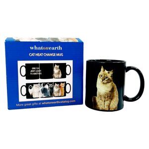 NIB Heat Changing Mug Cup Heat Sensitive One CAT Just Leads to Another Coffee J1